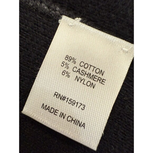 OST Charcoal Gray Cotton Cashmere Knit Blazer Jacket Soft Minimalist Women’s M - Picture 6 of 9